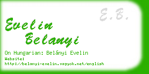 evelin belanyi business card